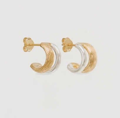 18K Oro y Oro Blanco Shield Cerebros para Mujeres