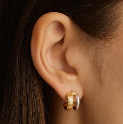 18K Oro y Oro Blanco Shield Cerebros para Mujeres