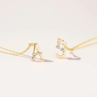 Pendientes de cartas CZ de plata esterlina 925 en oro placado de 18K simplemente para joyas de moda