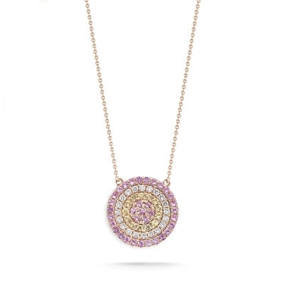 Collar azul y blanco CZ en forma de círculo 925 de plata esterlina para el aspecto impresionante de las niñas