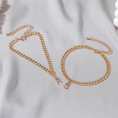 Brazalete de tenis de latón cubano de bronce de moda de oro de 18K personalizado para mujeres