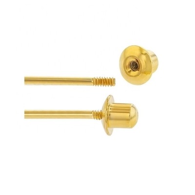 5MM 18k de oro Revestido de flores de los pendientes del bebé perfecto regalo para niños en 925 de plata esterlina