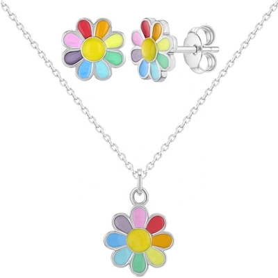 Collares con colgante de rosas rosadas para niños y niñas