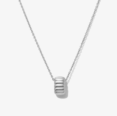 Collar de collar de oro 925 plata esterlina simple con una sola perla círculo de encanto collar OEM
