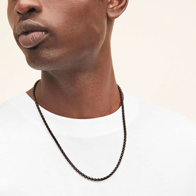 Cadena de collar con caja redonda chapada en oro de 18K hecha a mano con envío rápido y logotipo personalizable