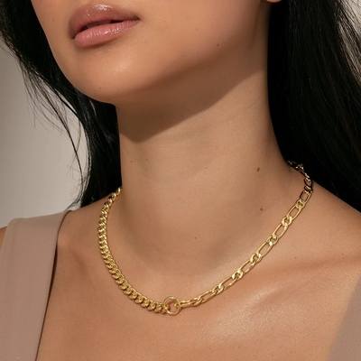 Collar de doble cadena de oro de 18K para la colección de accesorios de moda de las niñas