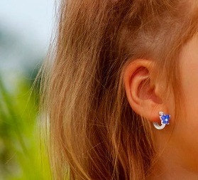 Zafiro Cubico Zircón Mariposa Abrazos Aretes Para Oportunidad de Regalo