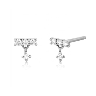 Revestidos de oro 2022 Minimalista Stud Aretes para Mujeres en 925 Sterling Plata Personalizado
