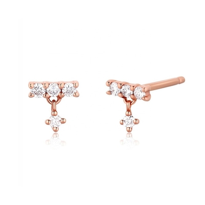 Revestidos de oro 2022 Minimalista Stud Aretes para Mujeres en 925 Sterling Plata Personalizado