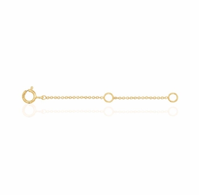 Pintado de oro 925 de plata esterlina brazalete y collar cadena extensor para el aniversario