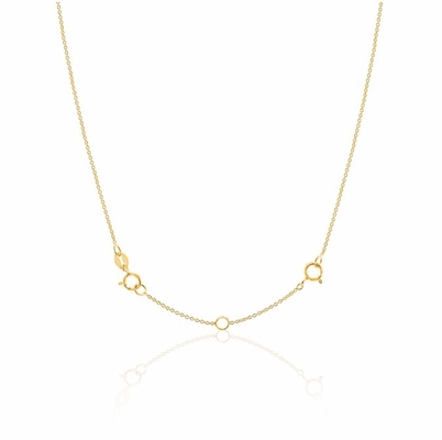 Pintado de oro 925 de plata esterlina brazalete y collar cadena extensor para el aniversario