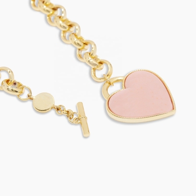 Brazalete de 925 Sterling Silver Heart Charm en rosa elegante para niñas Joyas deliciosas