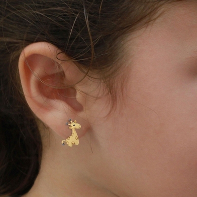 Tecnología de micro inserción Plata esterlina Joyería para el cuerpo de los niños Zirafa Auriculares