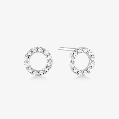 18K Oro Revestido 925 Plata Esterlina Classic Stud Aretes para Niñas Accesorio de Moda