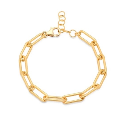 Brazalete de latón más grueso 18K Cadena de oro para hombres y mujeres en varias longitudes por Karen