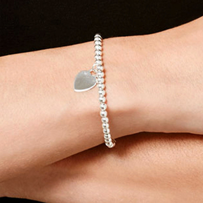 Brazalete de forma de corazón y árbol con perlas de encanto 925 de plata esterlina para brazaletes de mujer