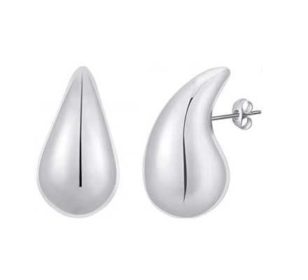 Logotipo personalizado 18K Oro Revestido Teardrop Oculto Auricular para Niñas Fiesta de Joyería