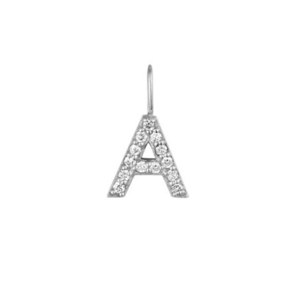 Libre de níquel 925 letra de plata esterlina un collar de diamante encantador encantamiento popular inicial