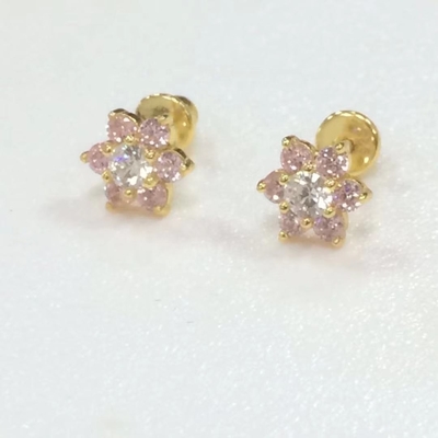 Flore Ametista CZ Piedra de nacimiento Niñas 925 de plata esterlina