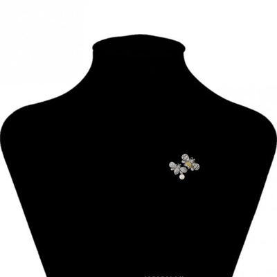 Asombroso colorido broche de esmalte de abeja cristal de piedra de alfiler de abeja de abeja