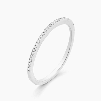 Artículo caliente 18K dorado media eternidad apilada 925 plata esterlina anillo de banda femenina