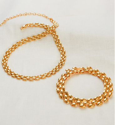 18K Oro Revestido Moda de Mujeres más gruesa de latón cadena colgante collares