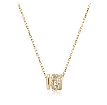 Collar de circulo de oro de 18K para mujeres