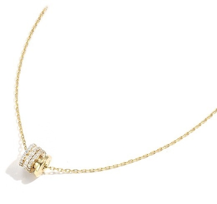 Collar de circulo de oro de 18K para mujeres