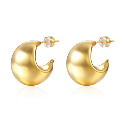 Artículos de moda con gancho hueco grueso 18K de oro