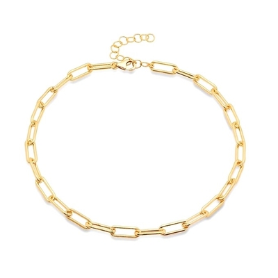 Cadena dorada de 18K para hombres y mujeres Collares de acero inoxidable de moda gruesa