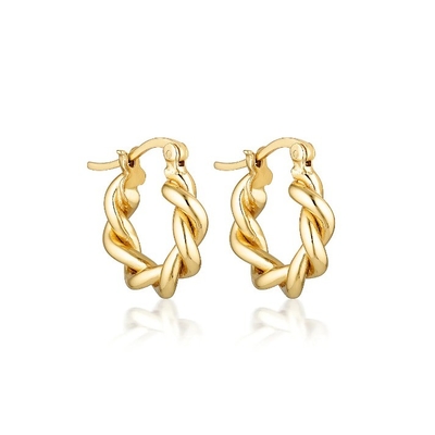 15 mm Torcido Chunky Hoop hueco Los aretes de la moda de la mujer Joyería