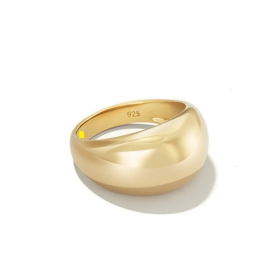 El diseño audaz del anillo de cúpula de plata esterlina 925