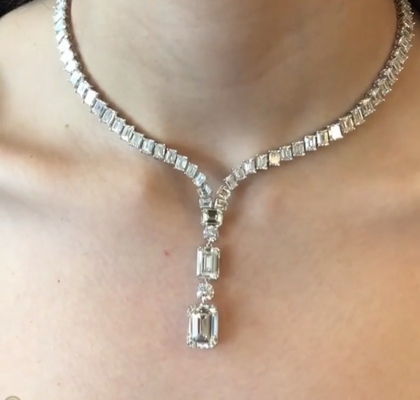 Collar de tenis blanco de 16 pulgadas