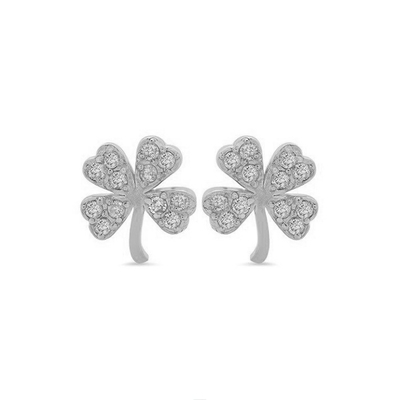 18K Oro Revestido 925 Sterling Plata Clavel Stud Ahorro