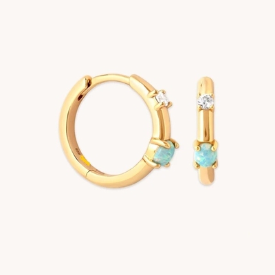 Mistic 18K Oro Revestido Opal Culos 925 Plata Esterlina Más recientes Huggies Ahorros de moda