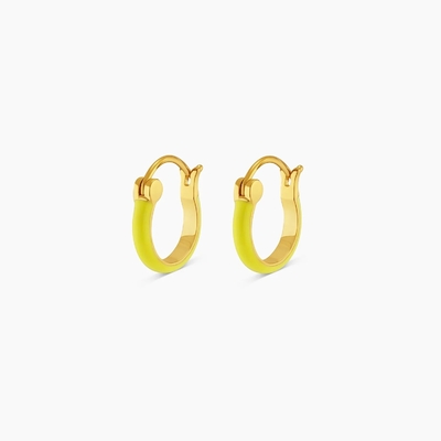 Orecillos de gancho de plata de color 925 de plata esterlina 18K de oro