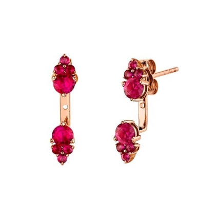 Cluster de zircón cúbico blanco Diamante de chaqueta de rodillo Aretes 925 18K Dorados