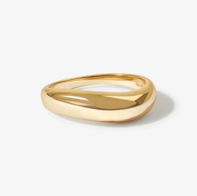 US5-US10 925 Anillos apilables de plata esterlina 18K Revestidos de oro