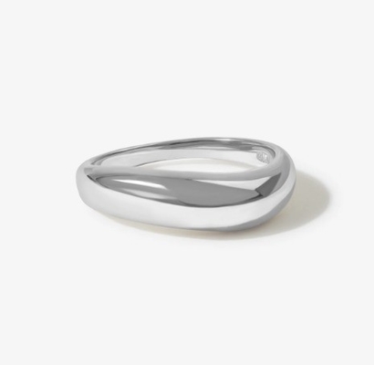US5-US10 925 Anillos apilables de plata esterlina 18K Revestidos de oro