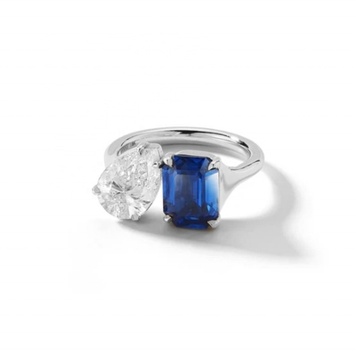 Mujeres Niñas Joyería Anillos abiertos ajustables con piedras grandes en plata esterlina 925