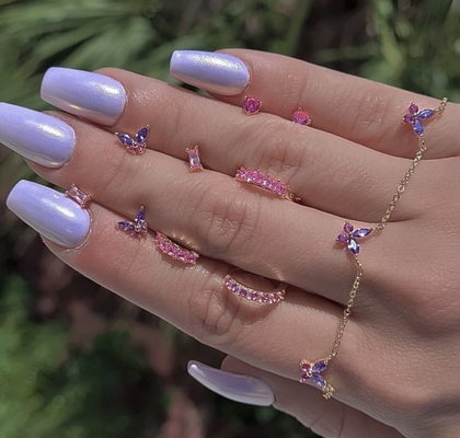 18K Oro Marqués Cortado Turquesa CZ 925 Plata Esterlina Orfebreros de mariposa para mujeres