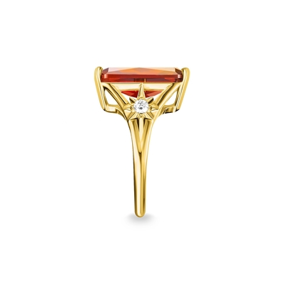 Anillo de compromiso femenino de plata esterlina 925 con diseño de alta gama