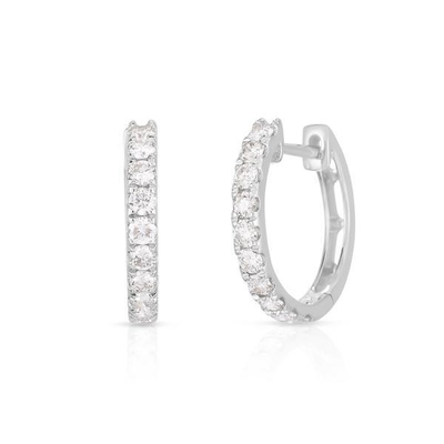 Tipo de joyería OREJOS 18K Revestido de oro CZ Sleeper Hoop para mujeres 925 de plata esterlina