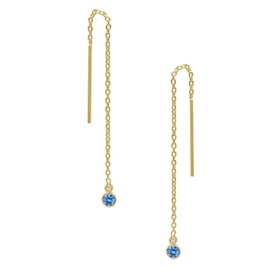 925 Plata Esterlina Simply 18K Dorado Dorado de Mujeres con Cadena de Caída de Bezel