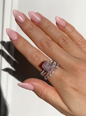 Bagueta plateada Diamante azul 5A Corte de hielo CZ Anillo de compromiso de boda para mujeres 925 plata esterlina