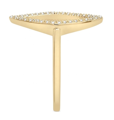 Anillo de compromiso Blanco CZ Rhombus Declaración Oro 925 Esterlinas de plata Joyas para mujeres