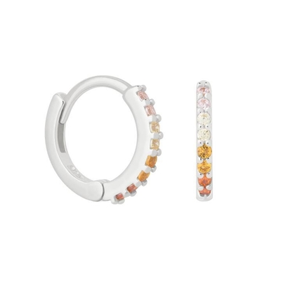 ODM 925 de plata esterlina aros de orejas Medios con pequeño oro 18K Vermeil Revestimiento
