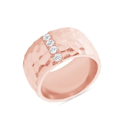 Tamaño 6 - Tamaño 10 Men Eternity Band 18K Anillos de latón dorados