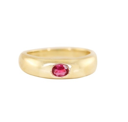 Tipo de joyería Anillos Vintage 18K Oro Revestido Esmeralda Baguette Cúpula Anillos de piedra preciosa para mujeres