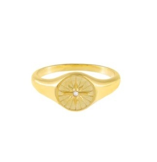 Anillo de sello de plata esterlina personalizado Anillos de sello de oro de 18K para mujeres